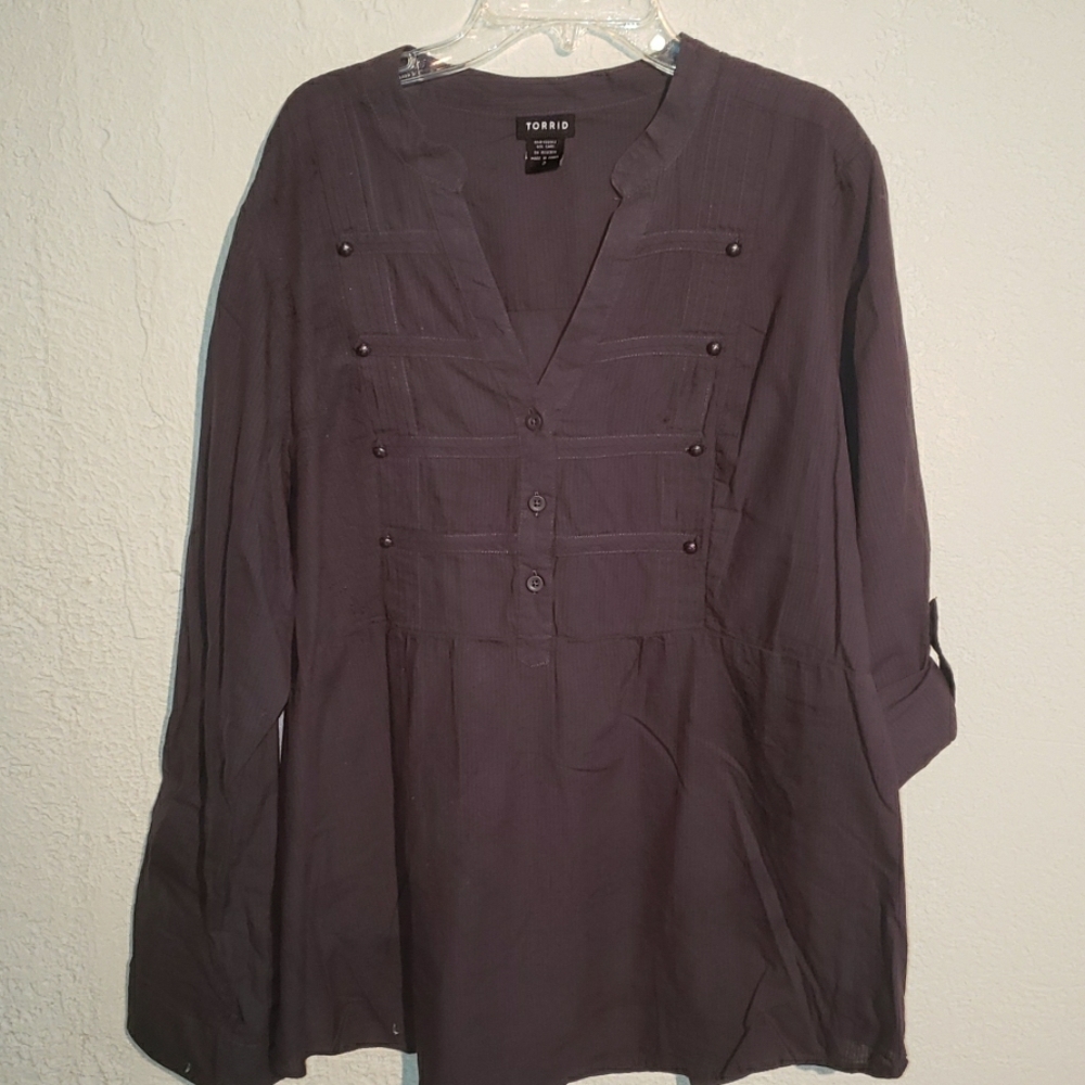 Torrid Adjustable Sleeves Dress Top